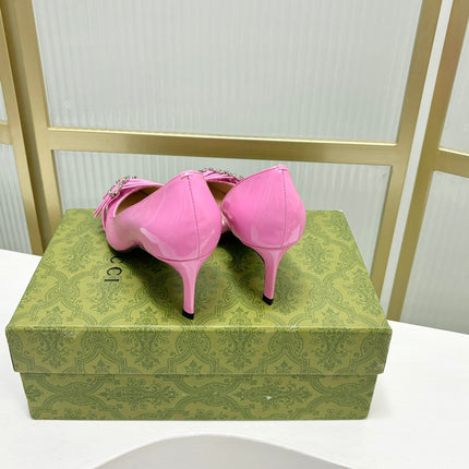 HIGH PUMP 6 CM IN FUSCIA PINK CALFSKIN