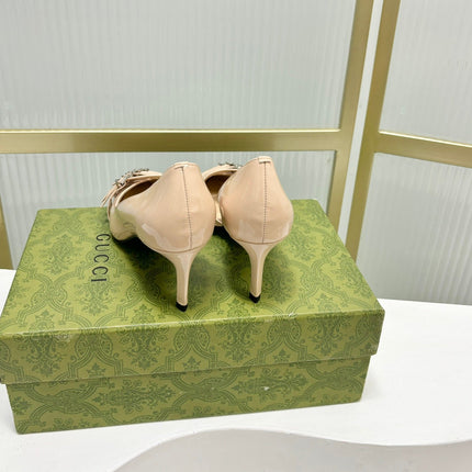 HIGH PUMP 6 CM IN TAN BEIGE CALFSKIN