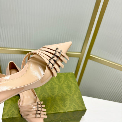 HIGH PUMP 6 CM IN TAN BEIGE CALFSKIN