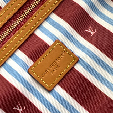 LV 25S KEEPALL BANDOULIÈRE BAG 45 IN WHITE MONOGRAM HERITAGE CALFSKIN