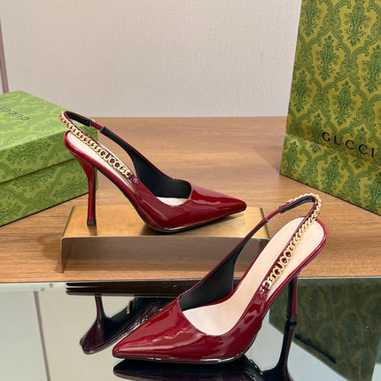 GG SIGNORIA SLINGBACK PUMP BLOOD LAMBSKIN