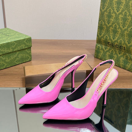 GG SIGNORIA SLINGBACK PUMP BRIGHT PINK LAMBSKIN