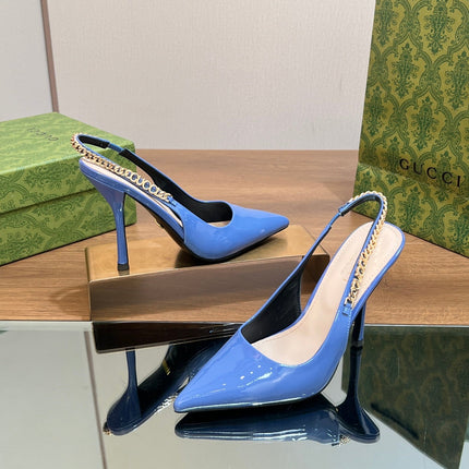 GG SIGNORIA SLINGBACK PUMP SAPPHIRE LAMBSKIN