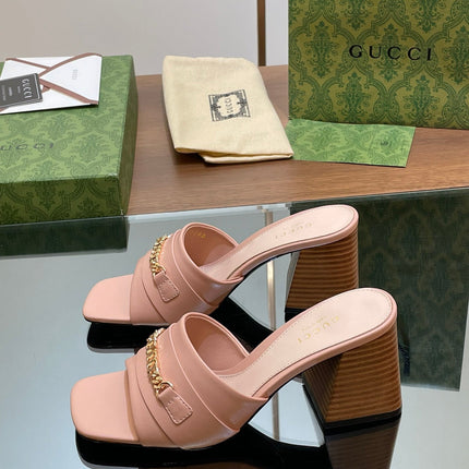 GG SIGNORIA SLIDE SANDAL PASTEL PINK DENIM