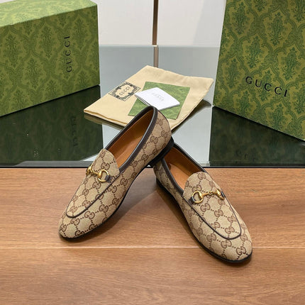 GG JORDAAN LOAFER LIGHT BROWN WOVEN FABRIC