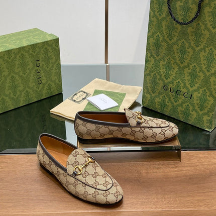 GG JORDAAN LOAFER LIGHT BROWN WOVEN FABRIC