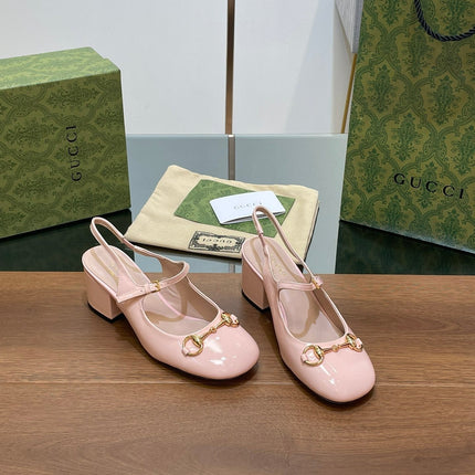 GG HORSEBIT PUMP PASTEL PINK LAMBSKIN