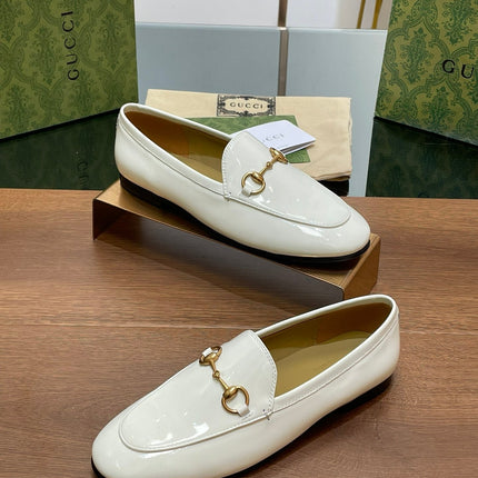 GG JORDAAN LOAFER GLOSSY WHITE LAMBSKIN