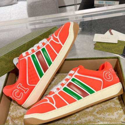 SNEAKER IN ROSE RED MIX COLORFUL CALFSKIN