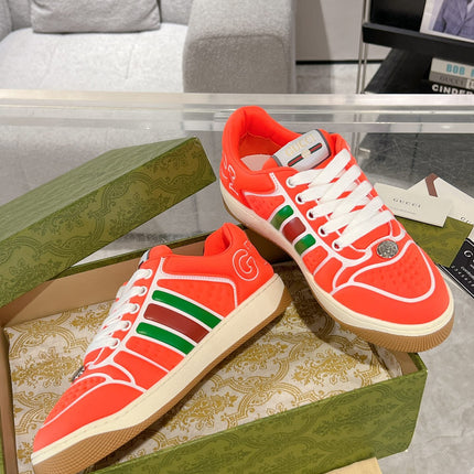 SNEAKER IN ROSE RED MIX COLORFUL CALFSKIN