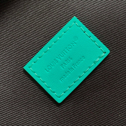 LV 25S DISCOVERY PM BACKPACK 38 IN BLACK AQUA MONOGRAM ECLIPSE CANVAS AND CALFSKIN