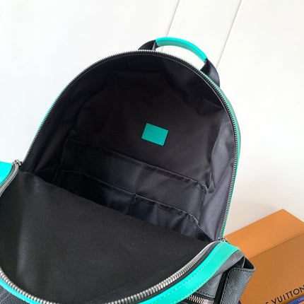 LV 25S DISCOVERY PM BACKPACK 38 IN BLACK AQUA MONOGRAM ECLIPSE CANVAS AND CALFSKIN
