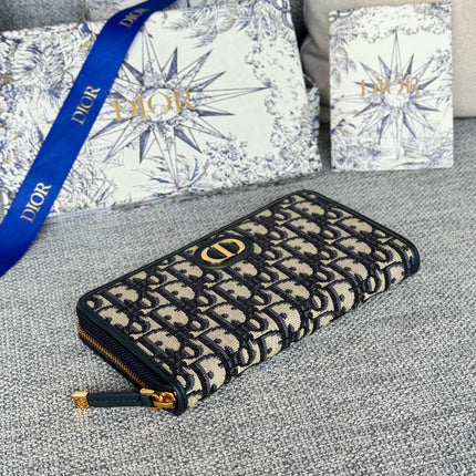 MONTAIGNE VOYAGEUR LONG WALLET 20 IN BLACK MONOGRAM OBLIQUE JACQUARD