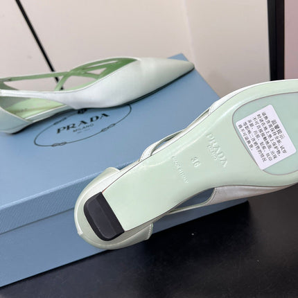 CUT-OUT BALLERINAS IN CHETWODE GREEN SATIN