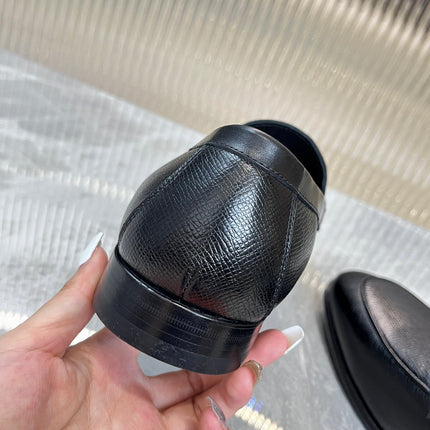 HM H-BUCKLE LOAFER BLACK CALFSKIN