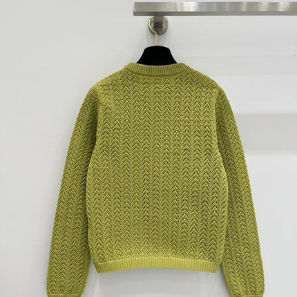 GUCCI CLASSIC KNIT CARDIGAN IN BUTTER YELLOW 267475