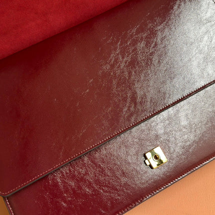 DIONYSUS LAGRE SHOULDER BAG 42 IN ROSSO ANCORA RED GG GLOSSY LAMBSKIN