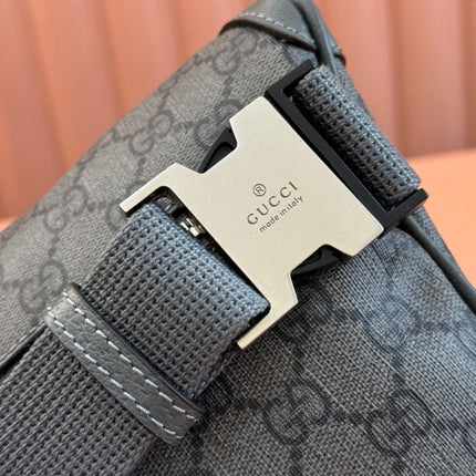 OPHIDIA BELT BAG 26 IN GREY GG CALFSKIN