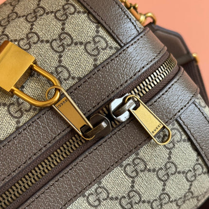 SAVOY MEDIUM DUFFLE BAG 44 IN BEIGE AND EBONY GG SUPREME CANVAS