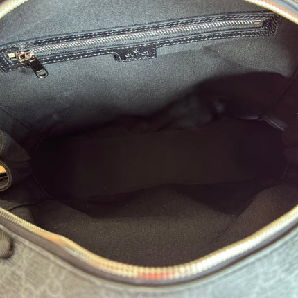 MEDIUM GG BACKPACK 40 IN DARK GREY AND BLACK CALFSKIN