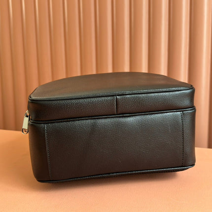 MEDIUM GG BACKPACK 40 IN DARK GREY AND BLACK CALFSKIN