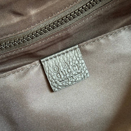 NYLON LINE BODY BAG 27 IN BLACK GG CANVAS