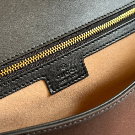 BLONDIE LARGE TOP HANDLE BAG 32 IN NATURAL COTTON LINEN CANVAS BLACK CALFSKIN