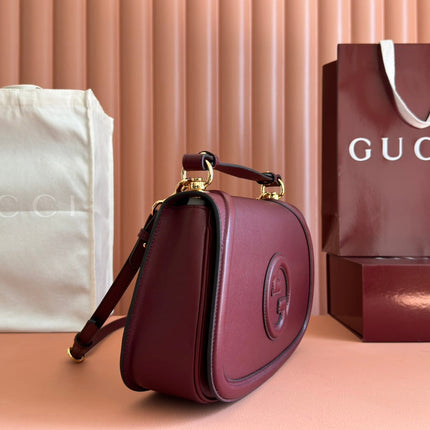 BLONDIE LARGE TOP HANDLE BAG 32 IN ROSSO ANCORA RED CALFSKIN