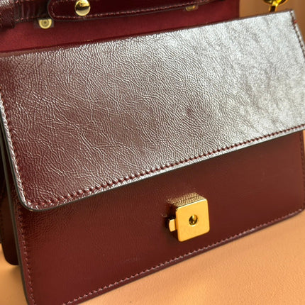 DIONYSUS MEDIUM SHOULDER BAG 22 IN ROSSO ANCORA RED GG GLOSSY LAMBSKIN