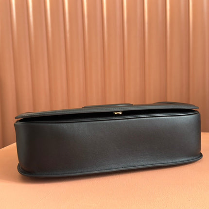 BLONDIE LARGE TOP HANDLE BAG 32 IN BLACK CALFSKIN