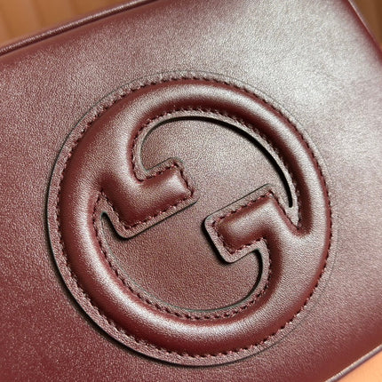 BLONDIE SMALL SHOULDER BAG 21 IN ROSSO ANCORA RED CALFSKIN