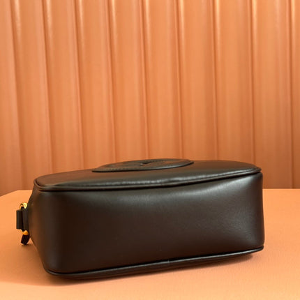 BLONDIE SMALL SHOULDER BAG 21 IN BLACK SMOOTH CALFSKIN