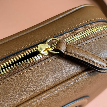 BLONDIE SMALL SHOULDER BAG 21 IN BROWN SMOOTH CALFSKIN