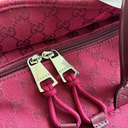 GG SMALL DUFFLE BAG 42 IN ROSSO ANCORA RED GG CANVAS