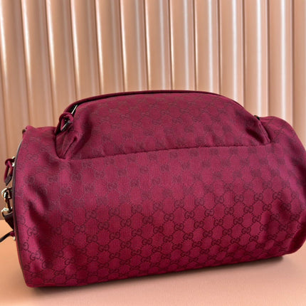 GG SMALL DUFFLE BAG 42 IN ROSSO ANCORA RED GG CANVAS