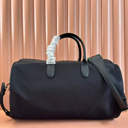 GG SMALL DUFFLE BAG 42 IN BLACK CANVAS