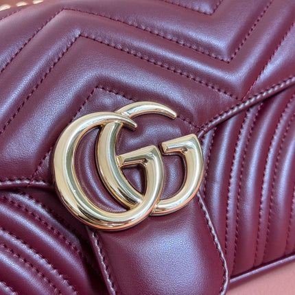 MARMONT MEDIUM SHOUDER BAG 26 IN ROSSO ANCORA RED CALFSKIN