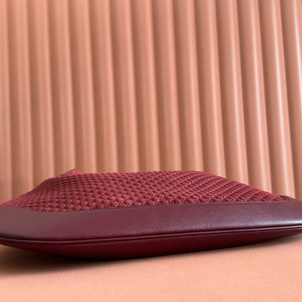 B LARGE SHOULDER BAG 49 IN ROSSO ANCORA RED GG EMBOSSED SUEDE