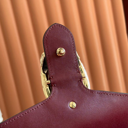 DIONYSUS MEDIUM SHOULDER BAG 27.5 IN ROSSO ANCORA RED GG SUEDE