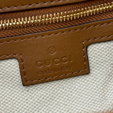 73 SMALL BUCKET BAG 20 IN BROWN SMOOTH CALFSKIN