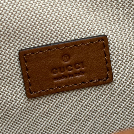 B MEDIUM SHOULDER BAG 42 IN BEIGE AND DARK BROWN GG CANVAS