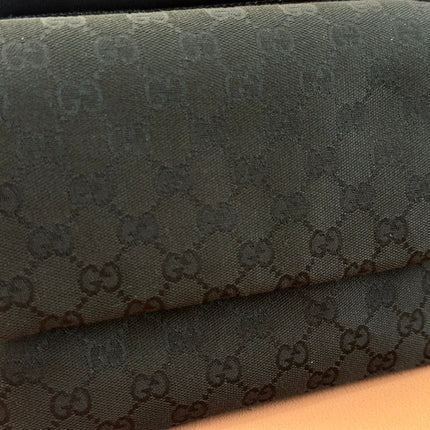 SMALL CROSSBODY BAG 19 IN BLACK CANVAS MONOGRAM LOGO