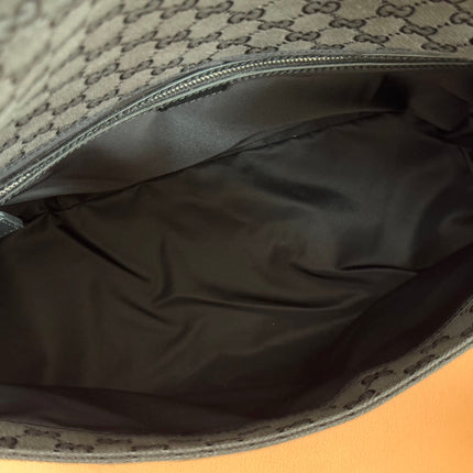 LARGE CROSSBODY BAG 36 IN BLACK CANVAS