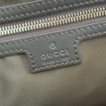 LARGE CROSSBODY BAG 36 IN BEIGE AND DARK BROWN CANVAS MONOGRAM LOGO