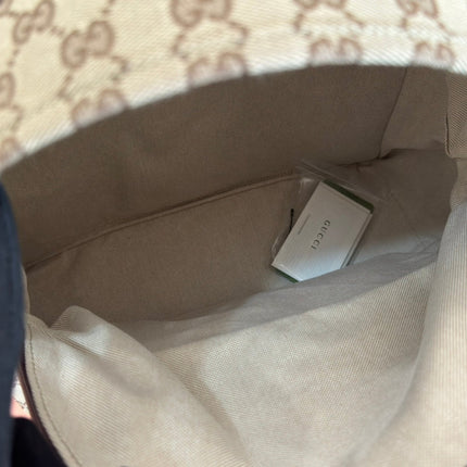 MEDIUM BACKPACK 42 IN BEIGE AND DARK BROWN GG CANVAS