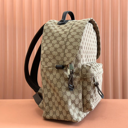 MEDIUM BACKPACK 42 IN BEIGE AND DARK BROWN GG CANVAS