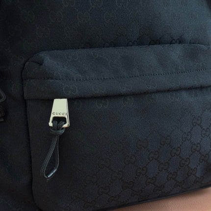 MEDIUM BACKPACK 42 IN BLACK GG CANVAS