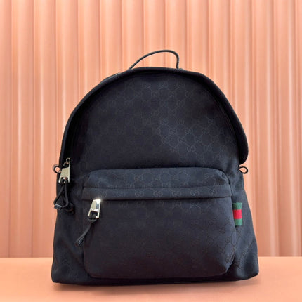 MEDIUM BACKPACK 42 IN BLACK GG CANVAS