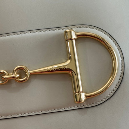 73 MEDIUM BUCKET BAG 27.5 IN OFF WHITE SMOOTH CALFSKIN