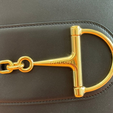 73 MEDIUM BUCKET BAG 27.5 IN BLACK SMOOTH CALFSKIN